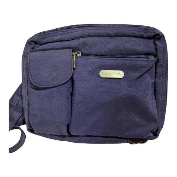 Baggallini Everyplace Convertible Crossbody Waist Bag Navy Blue - Picture 2 of 12